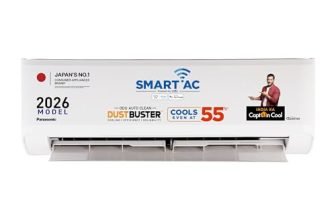 Panasonic 1.5 Ton 3 Star Premium Wi-Fi Inverter Smart Split AC (Matter/MirAIe, AI, DustBuster, 55°C Oper., Copper Condenser, 8in1 Convertible, 2-Way, PM0.1 Filter, CS/CU-SU18BKY3W, 2026 Model, White)
