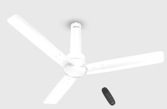 Havells 1200mm Elio BLDC Ceiling Fan | Remote Controlled, High Air Delivery Fan | 5 Star Rated, Upto 60% Energy Saving, 2+1* Year Warranty | (Pack of 1, Elegant White)