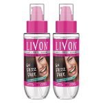 Livon Hair Serum, For Dry & Frizzy Hair | Provides shine, smoothness & damage protection| Leave in serum for women & Men| With Vitamin E & Argan Oil | 100ml (Pack of 2)