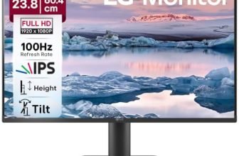 LG 24MS550 60.4 cm (23.8 Inch) FHD (1920×1080) IPS PC Monitor with 100Hz, 5ms (GtG), Flicker Safe & Reader Mode, 2xSpeakers, 2xHDMI, Tilt/Height Adjustable, 3-Side Virtually Borderless Design (Black)