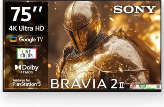 Sony 189 cm (75 inches) BRAVIA 2M2 Series 4K Ultra HD Smart LED Google TV K-75S25BM2