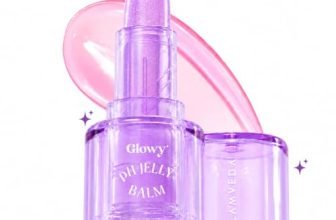 Glamveda Glowy pH Jelly Balm 4g | pH Adapting Lip Balm with Custom Pink Tint | Hydrating Jelly Gloss Balm | Shimmer Lip Glow | Non-Sticky Lip Care