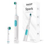 beatXP Spark Sonic Electric Toothbrush for Adults with 2 Brush Heads & Smart Cleaning Modes | Rechargeable Electric Toothbrush | 30000 strokes/min with Long Battery Life (White)