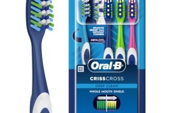 Oral-B Crisscross Deep Clean Soft Bristle Manual Toothbrush For Adults, Multicolour Toothbrush Set, Oral B Dentist Recommended Brand (Pack of 4)