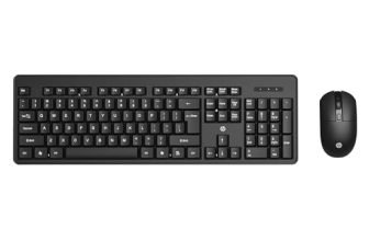 HP KM200 Wireless Mouse and Keyboard Combo, Full-Size Ergonomic Design, 3 Button and Built-in Scroll Wheel, 2.4 GHz Wireless connectio, 3 Years Warranty (7J4G8AA)