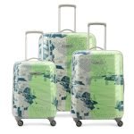 Skybags Trooper Set of 3 (Cabin + Medium+Large) Hard Luggage (55+65+75 cm) | ABS Luggage Trolley with 8 Spinner Wheels|Green|Unisex