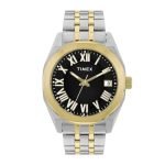 TIMEX Analog Watch for Men with Black Dial & Multicolor Stainless Steel Bracelet Band – Water Resistant Men’s Wrist Watches -TWEG296SMU04