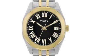 TIMEX Analog Watch for Men with Black Dial & Multicolor Stainless Steel Bracelet Band – Water Resistant Men’s Wrist Watches -TWEG296SMU04
