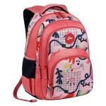 Gear Diva 41L Extra Large Water Resistant School Bag/Casual 5 Compartment Backpack/Daypack/Travel Backpack/College Bag Kids Bag For Girls, 38 Lt – Pink
