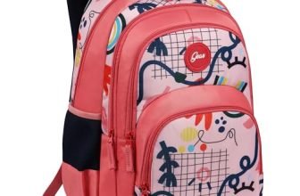 Gear Diva 41L Extra Large Water Resistant School Bag/Casual 5 Compartment Backpack/Daypack/Travel Backpack/College Bag Kids Bag For Girls, 38 Lt – Pink