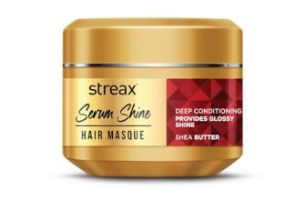 Streax Serum Shine Hair Mask for Frizzy Hair-200gm, Mask for Dry, Damaged Hair, Provides Deep Conditioning & Nourishment, Infused with Shea Butter, For Dry, Frizzy Hair, For All Hair Types