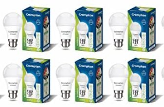 Crompton Dyna Ray 9 Watt LED Bulb Cool Day Light | Pack of 10 | B22 Base, Energy-Efficient | LED Bulb for Home & Office, Wide Light Spread