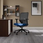 Interio by Godrej Greta Mid Back Black Body Fabric Ergonomic Chair (Royal Blue)
