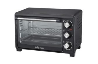 Surya Flame ZOLO 21 Ltr Oven Toaster Griller (OTG) – 21 litres, Black – with Rotisserie,Auto-Shut Off, Heat-Resistant Tempered Glass, Multi-Stage Heat Selection | Bake, Grill, Roast |