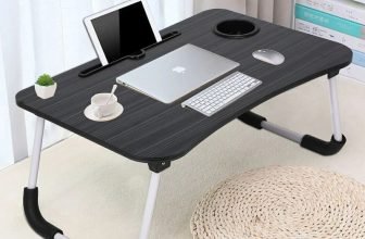 MITHILA Foldable Multipurpose Wood Portable Laptop Table(Finish Color – BLACK, Pre Assembled)