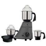 Preethi Diamond 750 Watts Mixer Grinder, 3 SS 304 Jars + Flexi Lid, Black