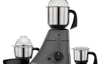 Preethi Diamond 750 Watts Mixer Grinder, 3 SS 304 Jars + Flexi Lid, Black