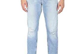 Tommy Hilfiger Men Blue Ryan Regular Straight Fit Distressed Jeans