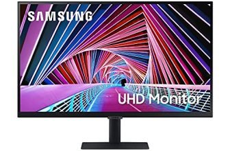 Samsung 27-inch(68.46cm) 4K UHD, Flat Monitor, IPS, Bezel Less Design, 1 Billion Colors, HDR10, FSC-Certified, Intelligent Eye Care, Energy Saving (LS27A700NWWXXL, Black)