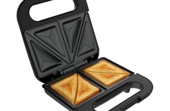 Havells Quick Crunch Sandwich Maker |2 slice sandwich maker| 800 W| Power Indicator Light| Food Grade Non-Stick Plates| Heat Resistant Body| Quick Heating|2 Years Door Step Warranty by Havells (Black)