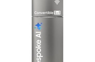 Samsung 396 L, 2 Star, Convertible 5-in-1, Digital Inverter, Frost Free Double Door, Bespoke AI WiFi Enabled Refrigerator (RT41DG6A2BSLHL, Ez Clean Steel/Real Steel, Silver)