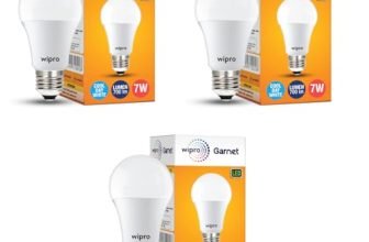 Wipro Garnet 7W LED Bulb for Home & Office |Cool Day White (6500K) | E27 Base|220 degree Light coverage |4Kv Surge Protection |400V High Voltage Protection |Energy Efficient | Pack of 3