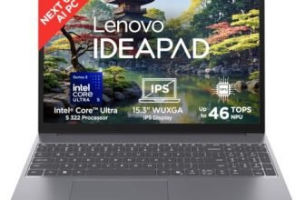 Lenovo IdeaPad Slim 3 Intel Core Ultra 5 322 Next-Gen AI PC (16GB RAM/512GB SSD/15.3″ (38.8cm)/WUXGA IPS/Copilot+ PC/Windows 11/MSO 365 Basic+Office 2024/Backlit Keyboard/Grey/1.6Kg), 83UR009QIN