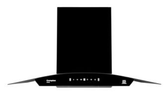 Crompton Aeries Curved 75cm 1280m3/hr Kitchen Curved Chimney| Filterless Thermal Autoclean| Gesture Control| Built In Oil Collector| 7 Yrs Motor & 1 Yr Overall Warranty