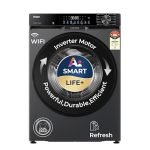 Haier 10Kg,5 Star,AI Smart LIFE+,Vibrant Touch Panel, 525 mm Super Drum, Refresh,WiFi enabled,Fully Automatic Front Load Washer(EFL100-IM14F5ES8U1 | Dark Jade Silver)