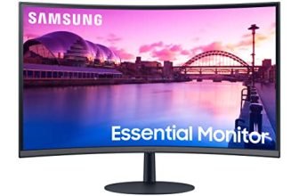 Samsung 27-Inch(68.6cm) FHD 1000R Curved LCD Monitor, VA, 75 Hz, Bezel Less Design, AMD Freesync, Speakers, DP, HDMI, Audio-in Port (LS27C390EAWXXL, Black)