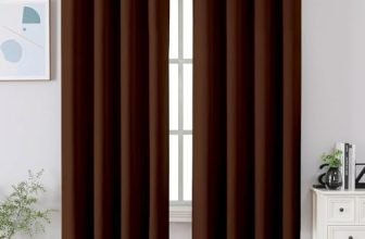 Cortina 80-90% Blackout Solid Window Curtains 5 Feet Set of 2 – Thermal Insulated | Curtain for Living Room | Drapes for Bedroom | (5 Feet, Brown)