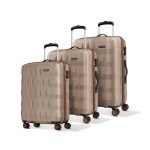 Aristocrat Comet Set of 3 (S+M+L) Hard Case Trolley Bags, Champagne