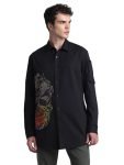Jack & Jones Men Graphic Print Cotton Regular Fit Black Shirt