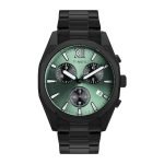TIMEX Analog Watch for Men with Light Green Dial & Black Stainless Steel Bracelet Band – Water Resistant Men’s Wrist Watches -TWEG296SMU07