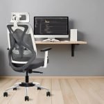 IAFA FURNITURE® Ergolux High Back Ergonomic Office & Study Chair | 3 Year Warranty | Adjustable Height, Tilt Lock, 2D Headrest, Adjustable Arms & Lumbar Support | Nylon Base | DIY (Grey)
