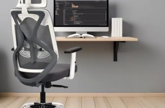 IAFA FURNITURE® Ergolux High Back Ergonomic Office & Study Chair | 3 Year Warranty | Adjustable Height, Tilt Lock, 2D Headrest, Adjustable Arms & Lumbar Support | Nylon Base | DIY (Grey)