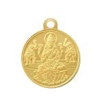 Bangalore Refinery 2 Gram Round Lakshmi 24k (999) Gold Pendant (without hook)