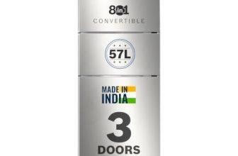 Bosch 302L, 3 Star, MaxFlex Convert Frost Free Triple Door Refrigerator | 8-in-1 Convertible Storage Modes | 57L Extra Convertible Zone | Cool Extend up to 18 hours (CMC33S03NI, Fine Steel)