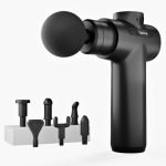 Lifelong LLGM109 Percussion Massage Gun for Pain Relief, Deep Tissue, 6 Speeds & 7 Massage Heads, Cordless, Quiet Operation for Neck, Shoulders, Back, Arms, Legs & Feet (Black)