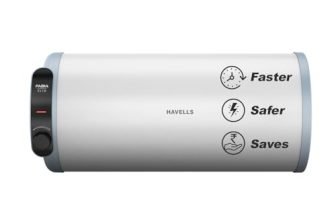 Havells Fabia Slim 25L Horizontal Left Storage Water Heater(Geyser)|Faster Heating|Safer to use|Saves electricity|Anti Rust Tank|Incoloy Element|7 Year Tank Warranty| Free Installation & Flexi Pipes