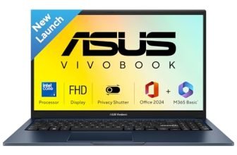 ASUS Vivobook 15 (2026),Intel Core 3 100U (i3-14th Gen),Intel iGPU, 8GB/512GB, FHD, 15.6″(39.6 cm),Windows 11,M365 Basic(1 Year)* Office 2024,Quiet Blue,1.7 Kg, X1504VAP-BQ1322WS,Thin & Light Laptop