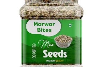 MarwarBites Raw Mix Seeds, 1 kg – Pumpkin, Sunflower, Flax, Watermelon, Sesame and Chia Seeds, Calcium and Protein Rich, for Eating and Healthy Snacking