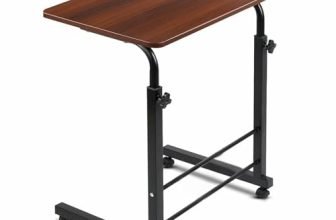 TECHNOVIBES Foldable Study Table/Bed Table/Foldable and Portable Wooden/Writing Desk for Office/Home/School (Wooden with Black Leg)