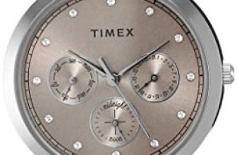 TIMEX Analog Watch for Women with Pink Round Dial & Silver Stainless Steel Bracelet Band Water Resistant Women’s Wrist Watches – TW000X212