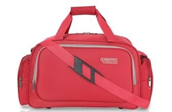 Lavie Sport Polyester Bristol Medium 55 Cms Duffle Bag|Spacious Duffle Bag for Getaways, 55 x 25 x 28 Centimeters, Red
