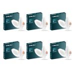 Bajaj Polycarbonate Ivora Compact Downlight | 5W LED Downlight | for Smaller Spaces | Long Life of 25000 Hours | Soothing Light (Cool Day Light, Pack of 6)