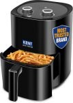 KENT Ultra Air Fryer 4L 1300W | Fry, Bake, Grill & Roast | Up to 80% Less Oil Usage | Rapid Heat Circulation | Adjustable Temperature Control Knob 80 to 200 | Auto Cut-Off Air Fryer(4 L)