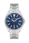 Daniel Klein Men Analog Watch | Silver Case | Dark Blue Dial | Silver Stainless Steel Strap | 44 mm | Water Resistant 5 ATM | DK.6.14202-3