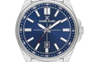 Daniel Klein Men Analog Watch | Silver Case | Dark Blue Dial | Silver Stainless Steel Strap | 44 mm | Water Resistant 5 ATM | DK.6.14202-3
