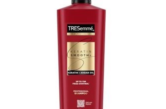 TRESemmé Keratin Smooth Shampoo 580 ML | 72H Frizz Control with Keratin Protein & Argan Oil | Paraben Free Smoothening Shampoo for Dry & Frizzy Hair